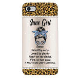 Personalized June Girl With Tatoos Phone Case Printed 25MAR-HQ28