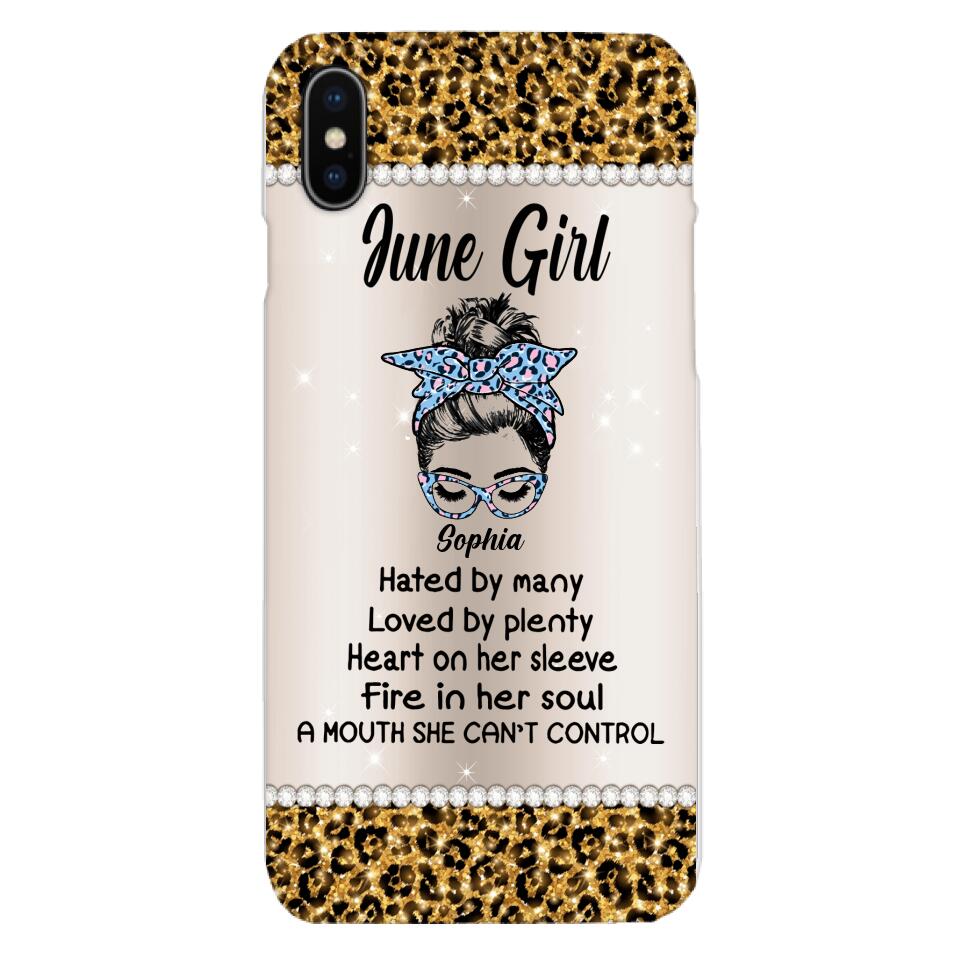 Personalized June Girl With Tatoos Phone Case Printed 25MAR-HQ28