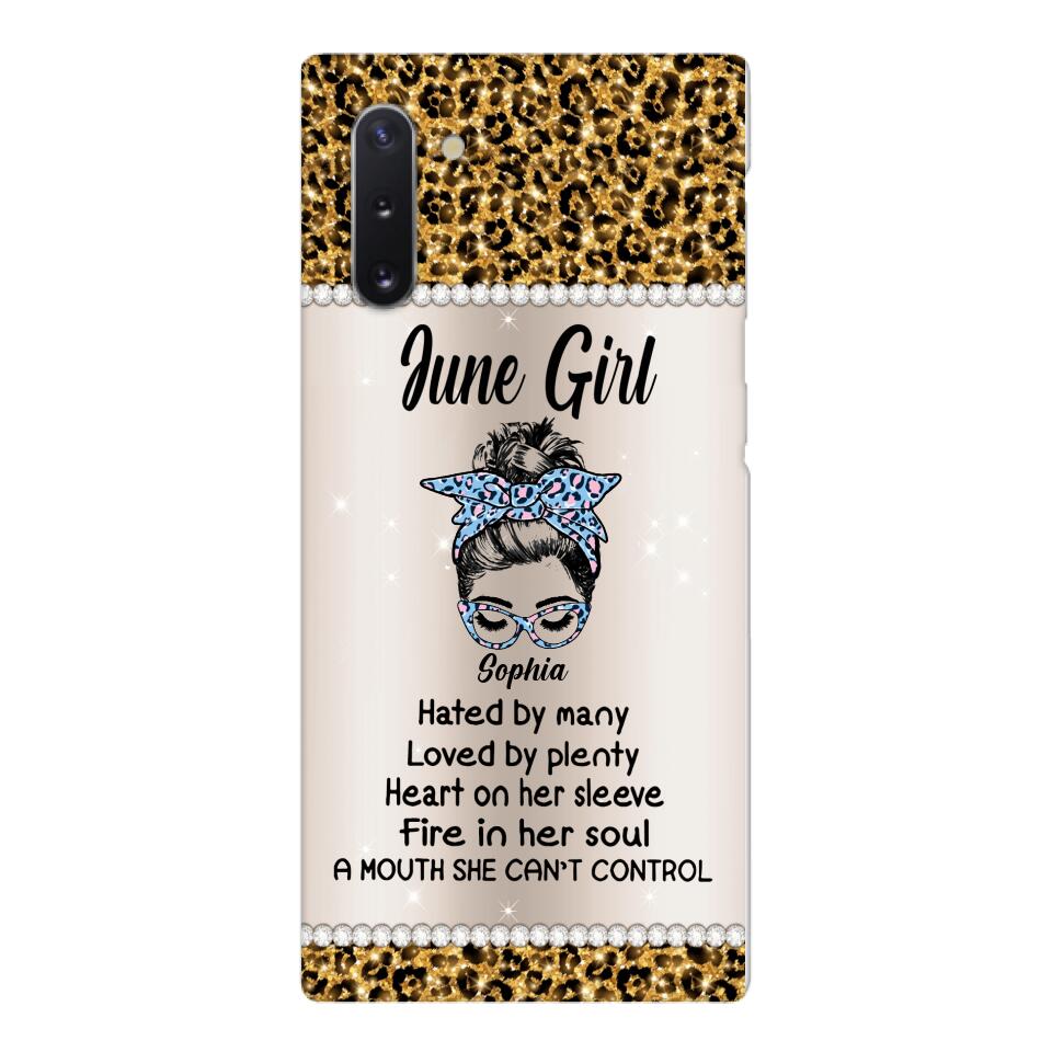 Personalized June Girl With Tatoos Phone Case Printed 25MAR-HQ28