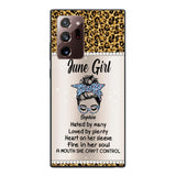 Personalized June Girl With Tatoos Phone Case Printed 25MAR-HQ28