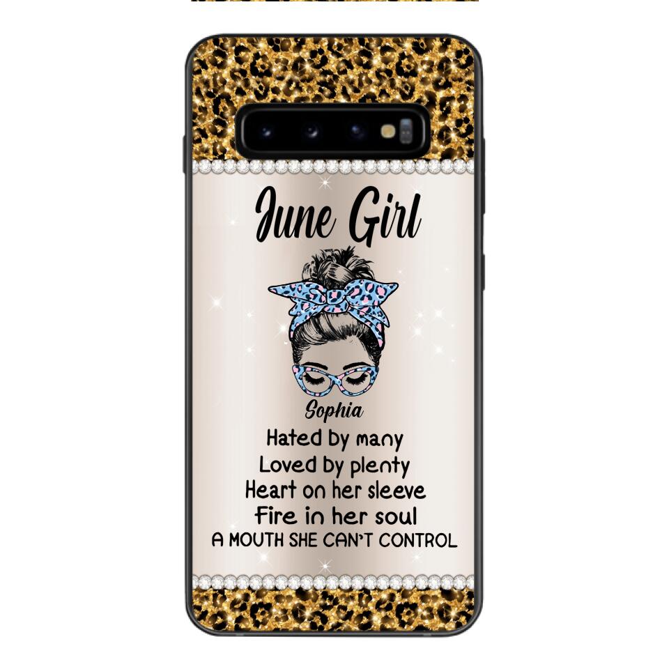 Personalized June Girl With Tatoos Phone Case Printed 25MAR-HQ28