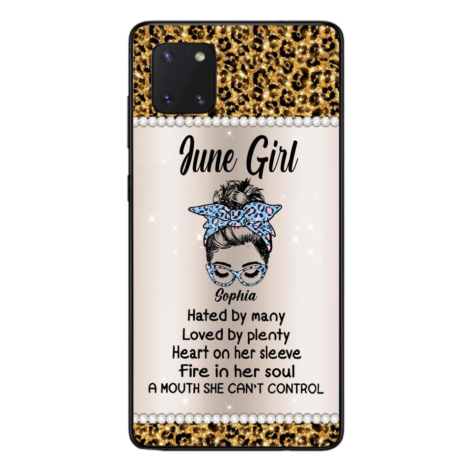 Personalized June Girl With Tatoos Phone Case Printed 25MAR-HQ28