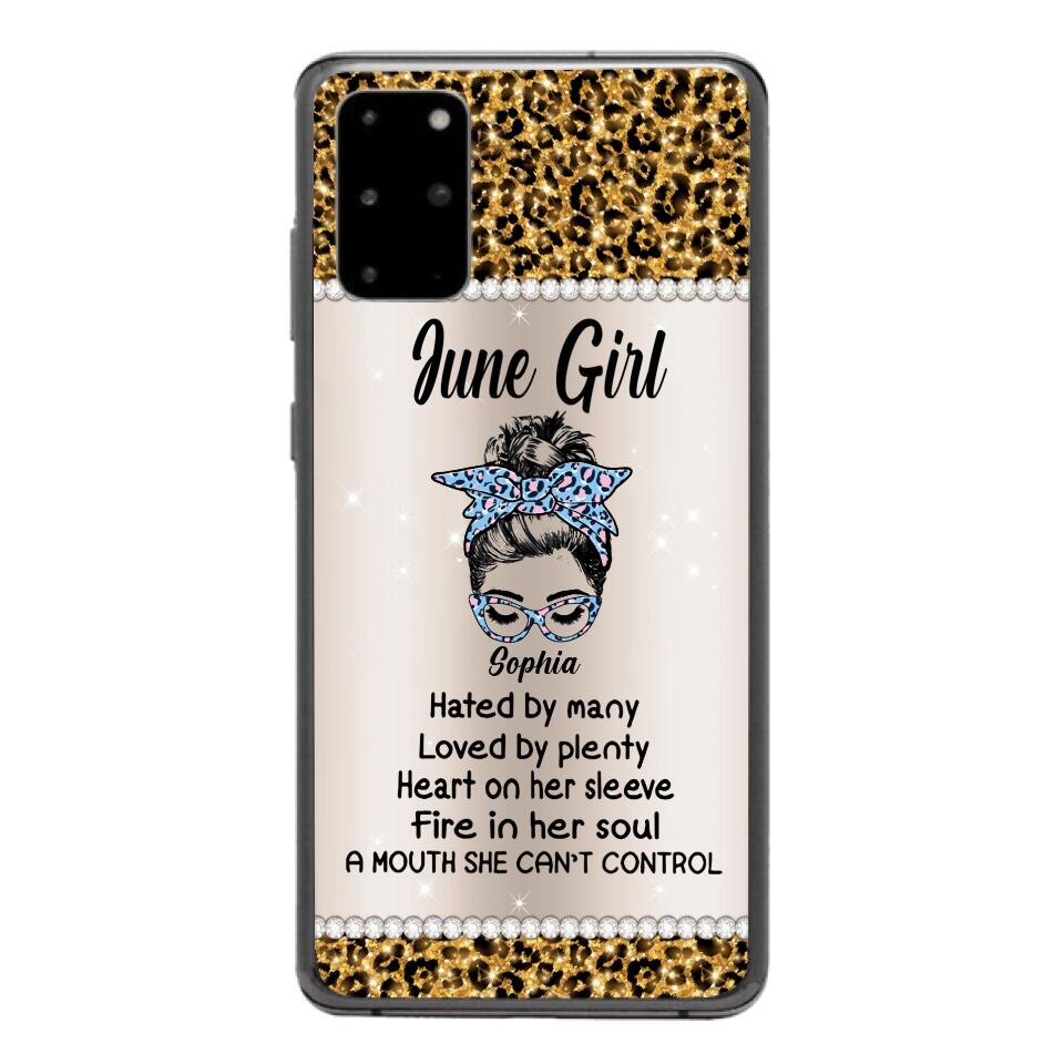 Personalized June Girl With Tatoos Phone Case Printed 25MAR-HQ28