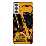 PERSONALIZED NEVER UNDERESTIMATE AN OLD MAN WITH A BULLDOZER PHONECASE QTDT2903