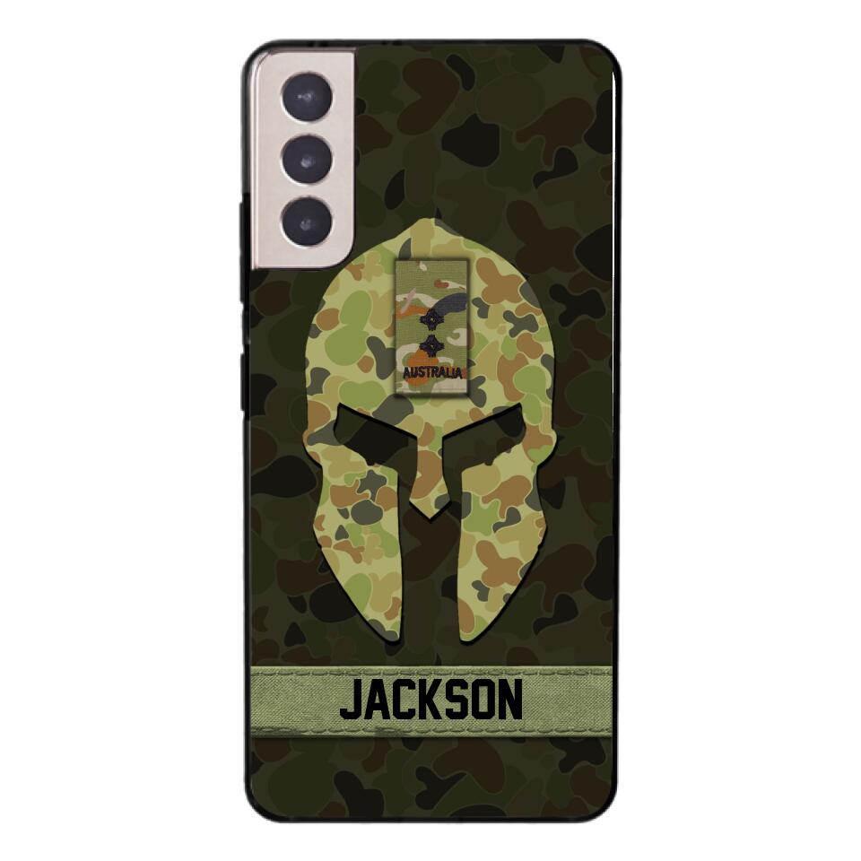 Personalized Australian soldier camo rank Phone Case Printed M3Q 2903