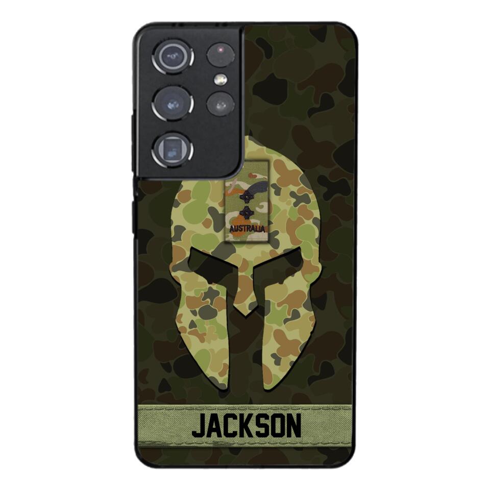 Personalized Australian soldier camo rank Phone Case Printed M3Q 2903