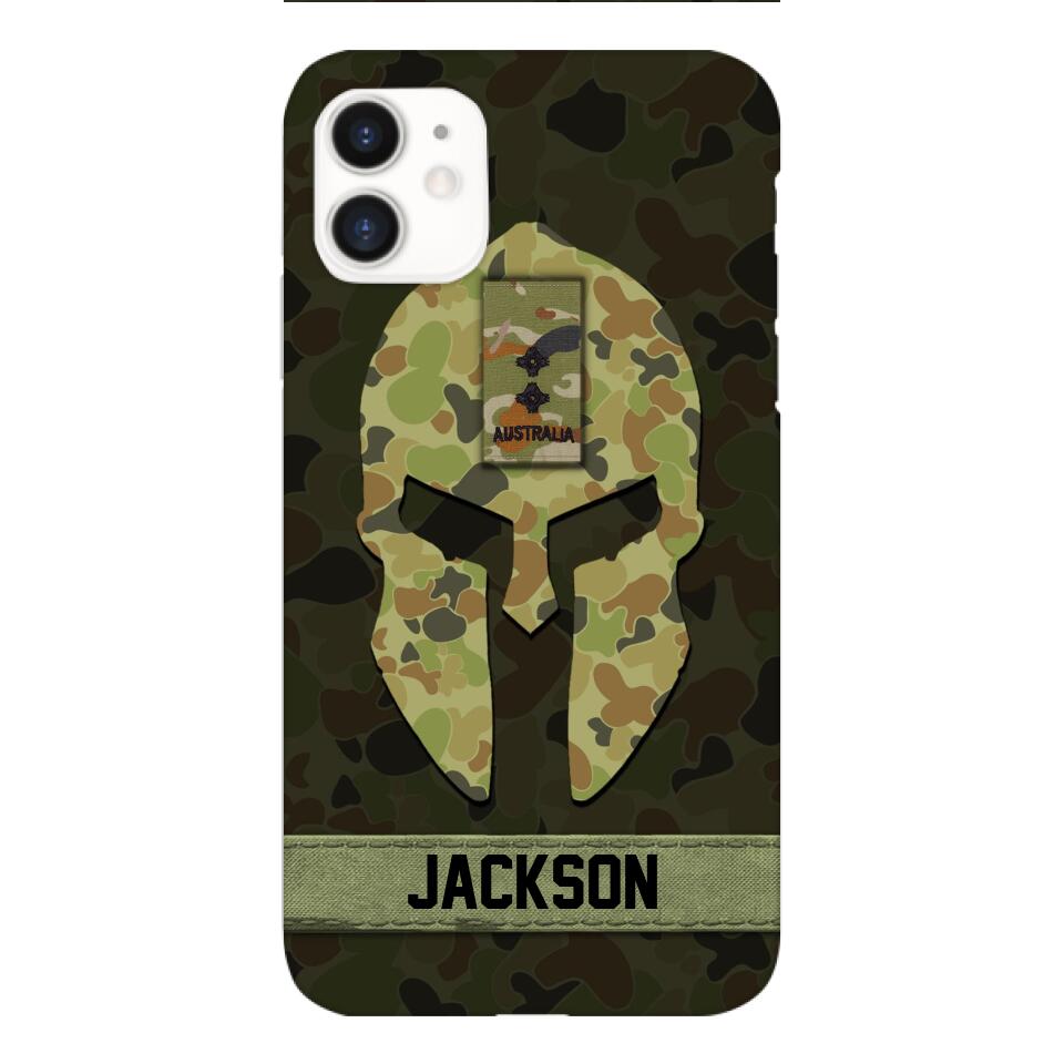 Personalized Australian soldier camo rank Phone Case Printed M3Q 2903