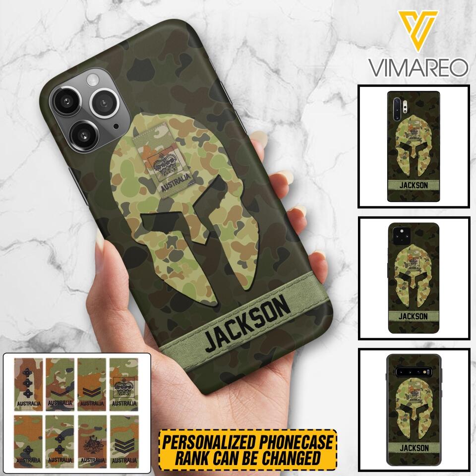 Personalized Australian soldier camo rank Phone Case Printed M3Q 2903