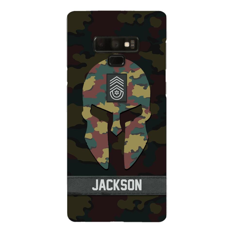 Personalized Begium soldier camo rank Phone Case Printed M3Q 2903