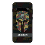 Personalized Begium soldier camo rank Phone Case Printed M3Q 2903