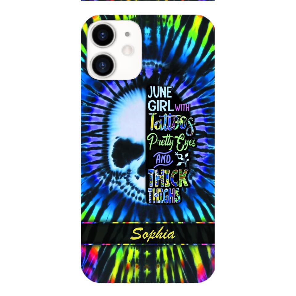 Personalized June Girl With Tattoos  Phone Case Printed 25MAR-HQ29