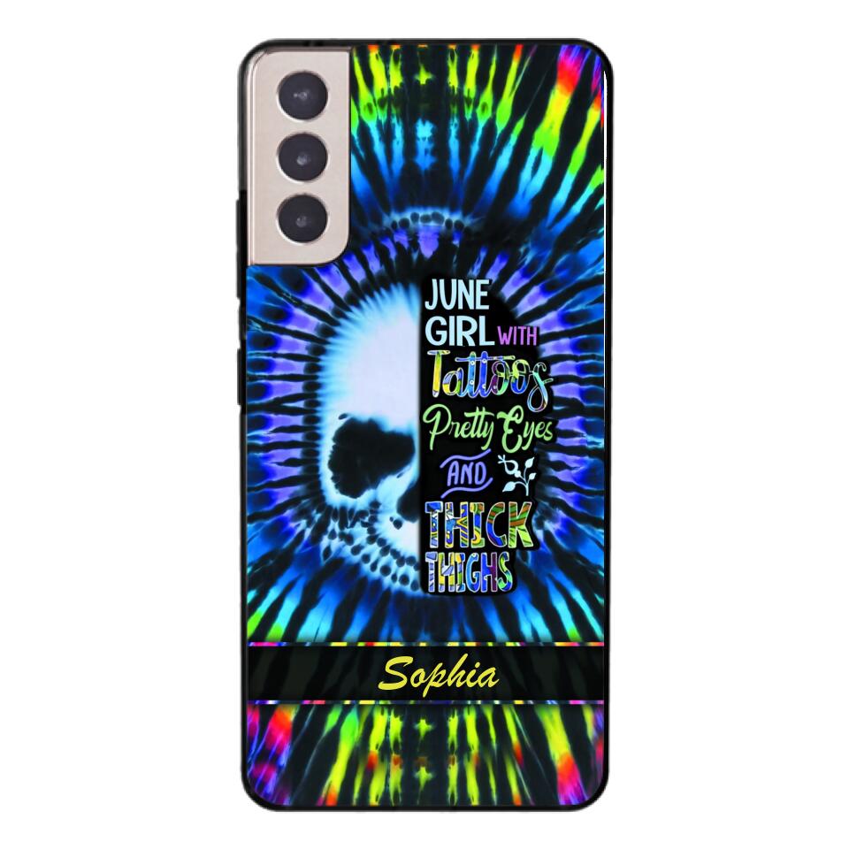 Personalized June Girl With Tattoos  Phone Case Printed 25MAR-HQ29