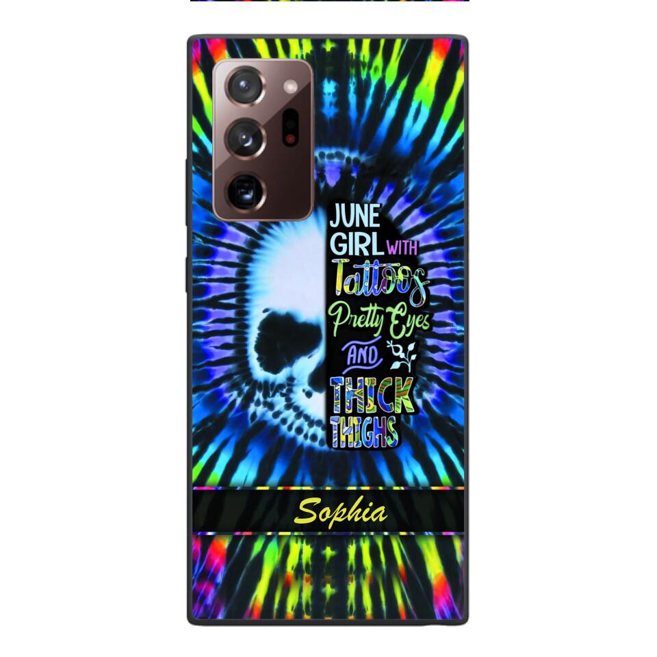 Personalized June Girl With Tattoos  Phone Case Printed 25MAR-HQ29