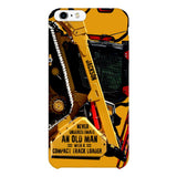 PERSONALIZED NEVER UNDERESTIMATE AN OLD MAN WITH A COMPACT TRACK LOADER PHONECASE QTDT2903