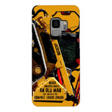 PERSONALIZED NEVER UNDERESTIMATE AN OLD MAN WITH A COMPACT TRACK LOADER PHONECASE QTDT2903