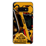 PERSONALIZED NEVER UNDERESTIMATE AN OLD MAN WITH A COMPACT TRACK LOADER PHONECASE QTDT2903