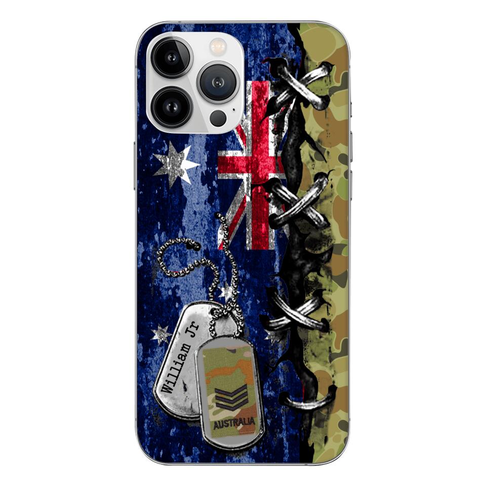 DH Personalized Australian Soldier Phone Case Printed 25MAR-DT29