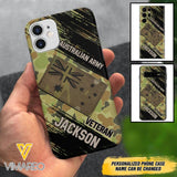 Personalized Australian Army Veteran Camo Phone Case Printed QTDT2903