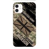 Personalized British Army Veteran Camo Phone Case Printed QTDT2903