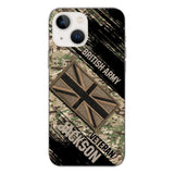 Personalized British Army Veteran Camo Phone Case Printed QTDT2903