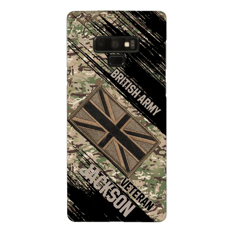 Personalized British Army Veteran Camo Phone Case Printed QTDT2903