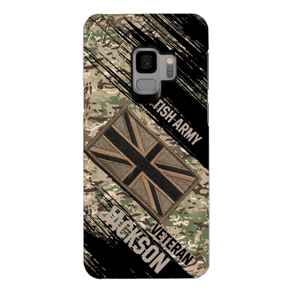Personalized British Army Veteran Camo Phone Case Printed QTDT2903