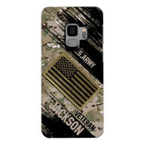 Personalized U.S Army Veteran Camo Phone Case Printed QTDT2903
