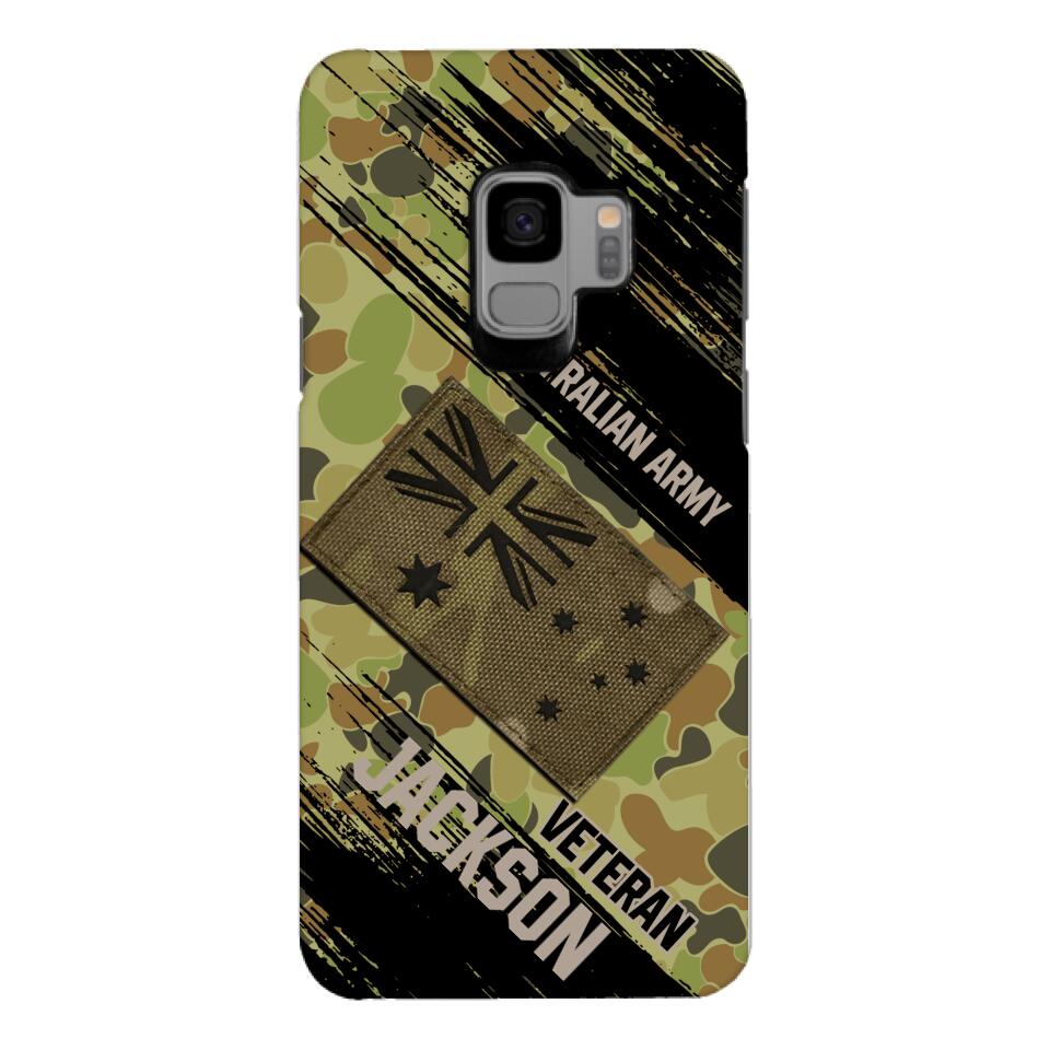 Personalized Australian Army Veteran Camo Phone Case Printed QTDT2903
