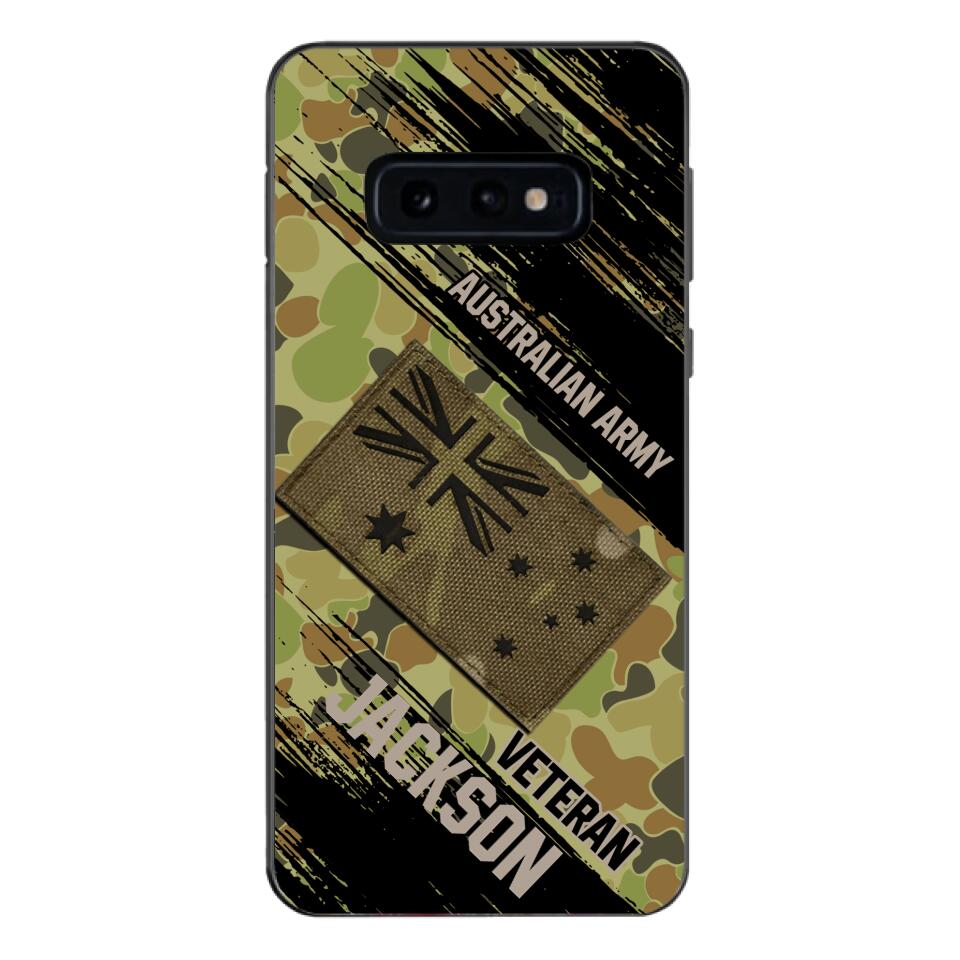 Personalized Australian Army Veteran Camo Phone Case Printed QTDT2903
