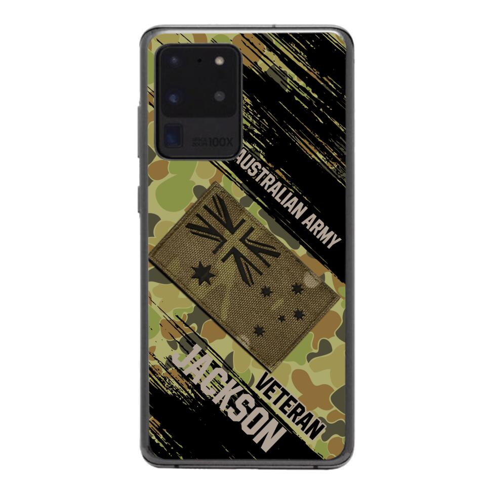 Personalized Australian Army Veteran Camo Phone Case Printed QTDT2903