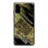 Personalized Australian Army Veteran Camo Phone Case Printed QTDT2903