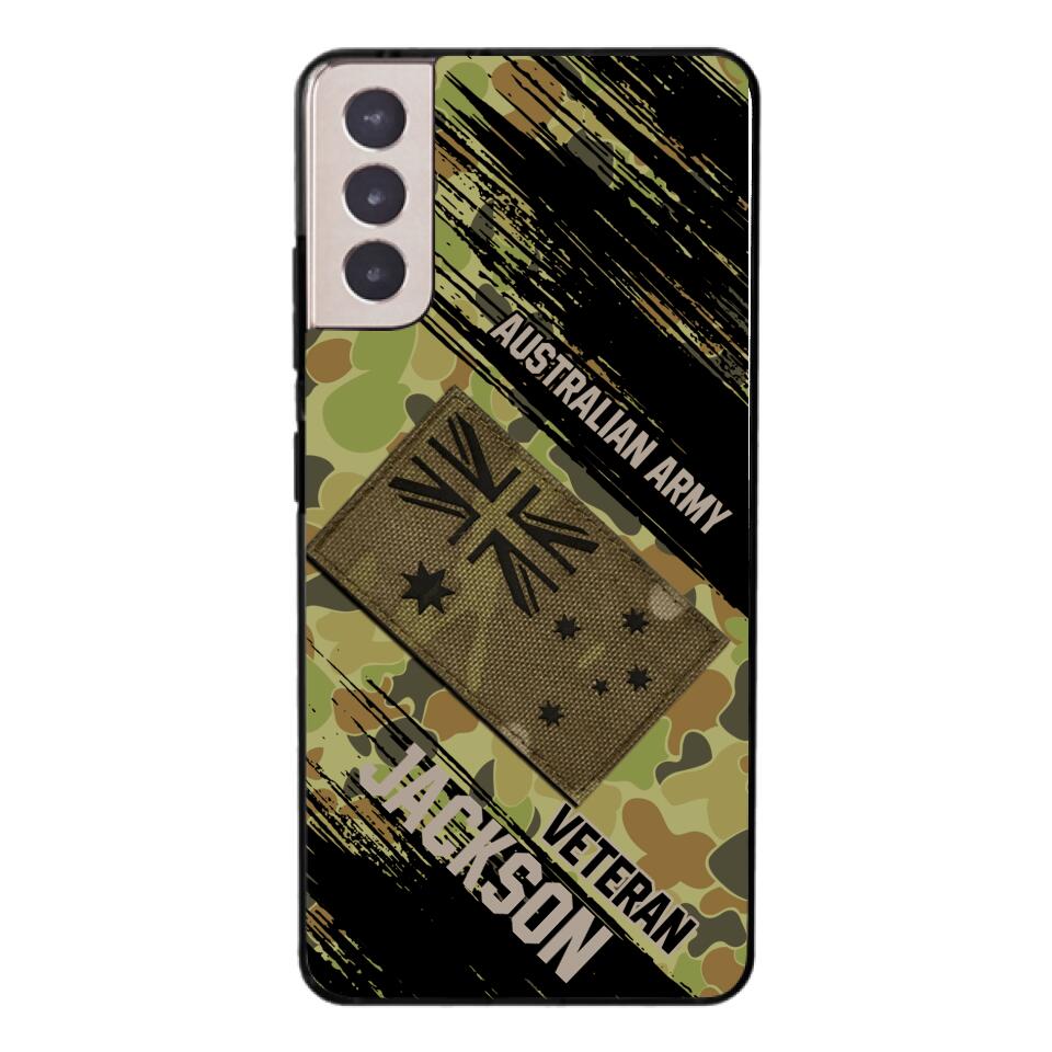 Personalized Australian Army Veteran Camo Phone Case Printed QTDT2903