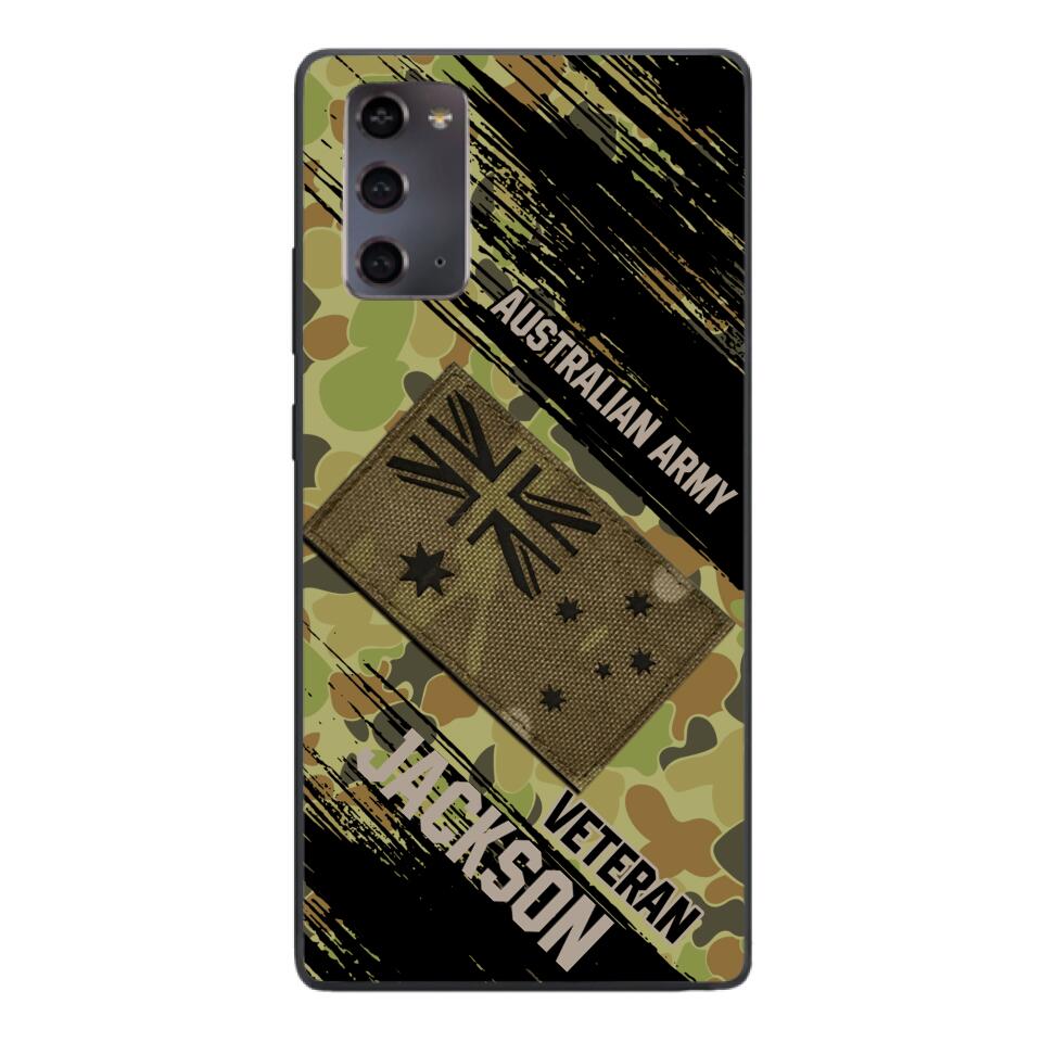 Personalized Australian Army Veteran Camo Phone Case Printed QTDT2903