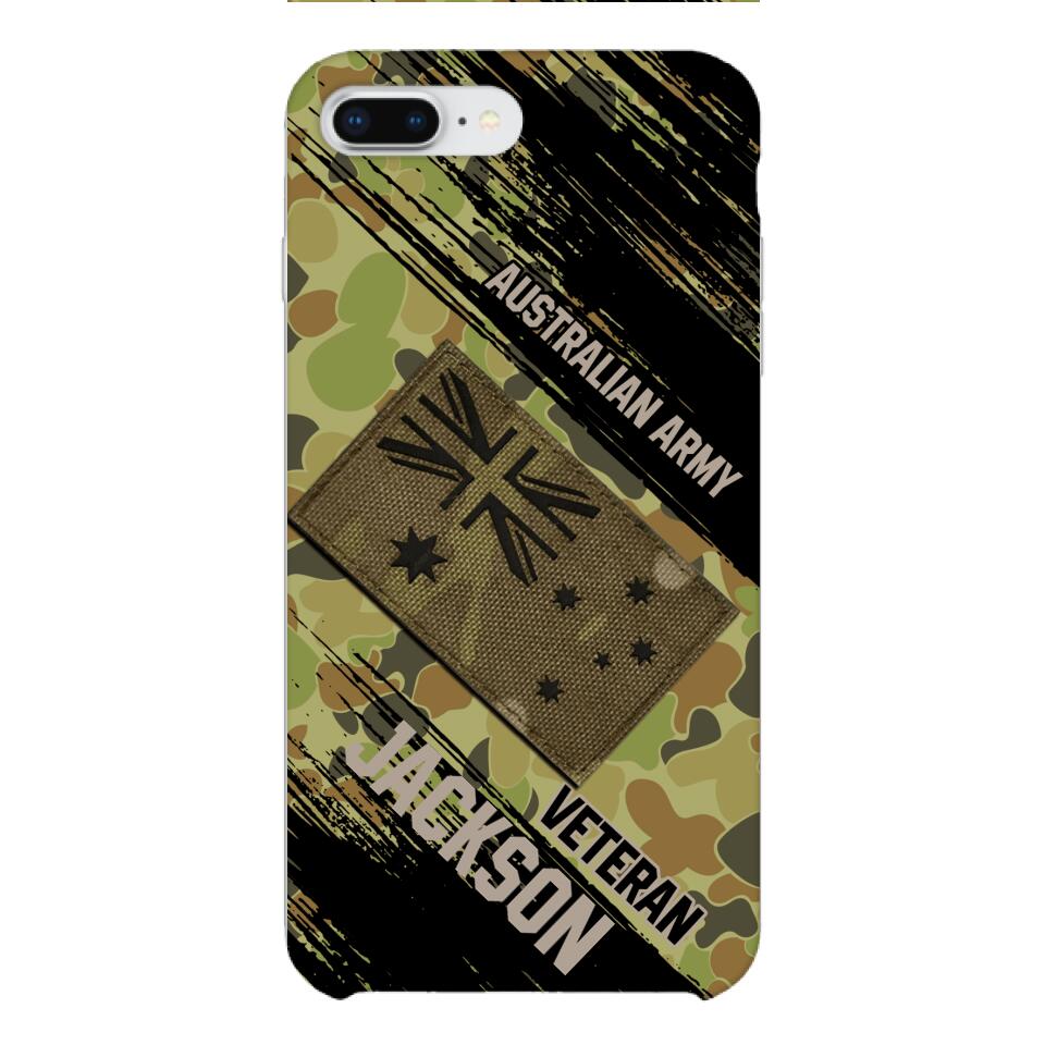 Personalized Australian Army Veteran Camo Phone Case Printed QTDT2903