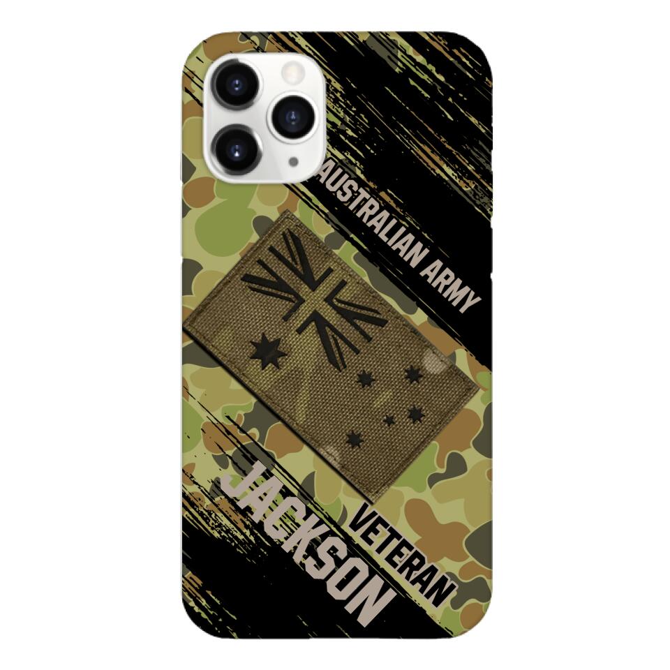 Personalized Australian Army Veteran Camo Phone Case Printed QTDT2903