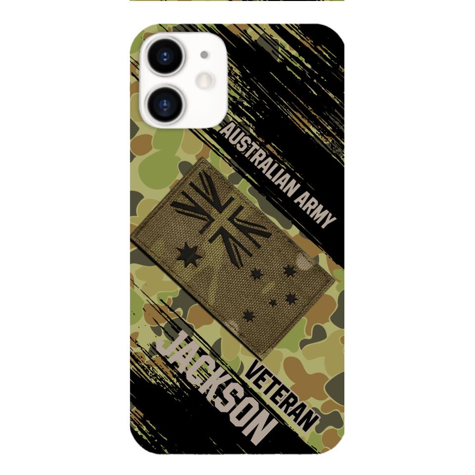Personalized Australian Army Veteran Camo Phone Case Printed QTDT2903