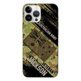 Personalized Australian Army Veteran Camo Phone Case Printed QTDT2903