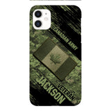 Personalized Canadian Army Veteran Camo Phone Case Printed QTDT2903