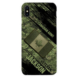 Personalized Canadian Army Veteran Camo Phone Case Printed QTDT2903