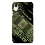 Personalized Canadian Army Veteran Camo Phone Case Printed QTDT2903