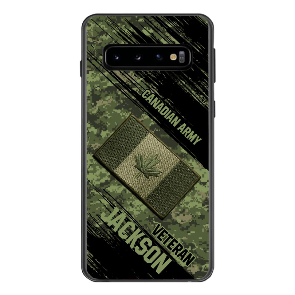 Personalized Canadian Army Veteran Camo Phone Case Printed QTDT2903