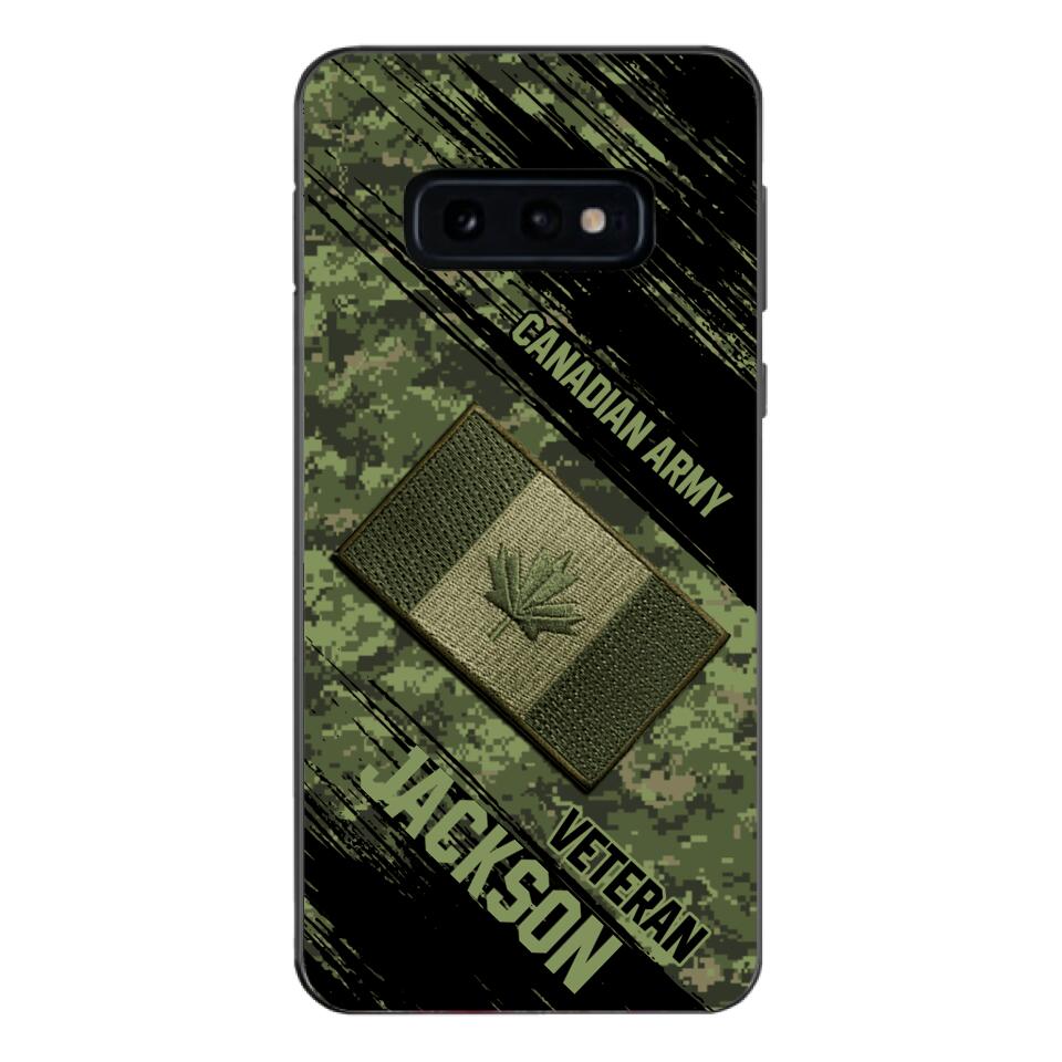 Personalized Canadian Army Veteran Camo Phone Case Printed QTDT2903
