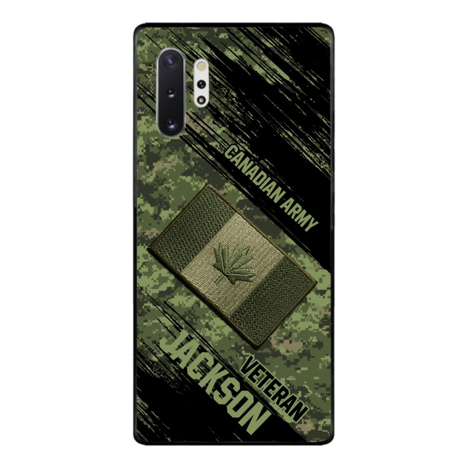 Personalized Canadian Army Veteran Camo Phone Case Printed QTDT2903