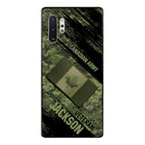 Personalized Canadian Army Veteran Camo Phone Case Printed QTDT2903
