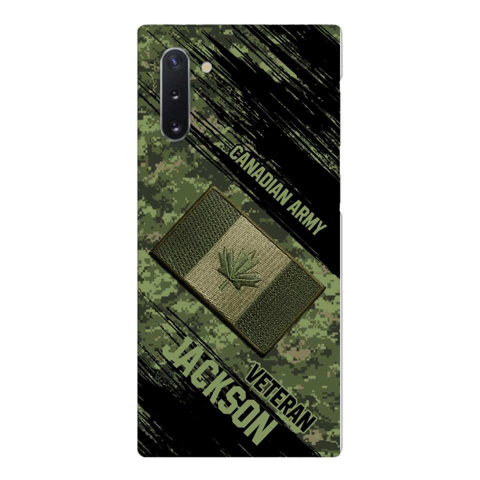 Personalized Canadian Army Veteran Camo Phone Case Printed QTDT2903