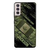 Personalized Canadian Army Veteran Camo Phone Case Printed QTDT2903