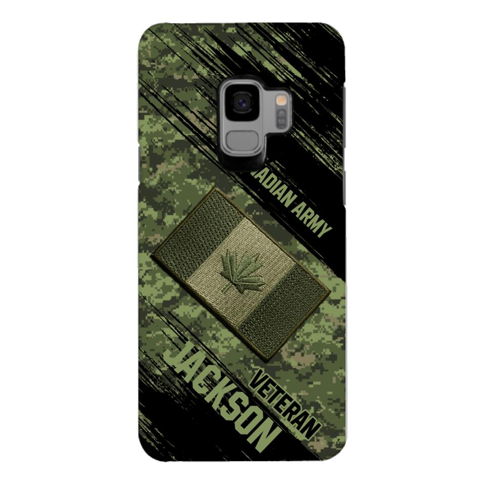 Personalized Canadian Army Veteran Camo Phone Case Printed QTDT2903