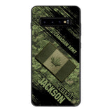 Personalized Canadian Army Veteran Camo Phone Case Printed QTDT2903
