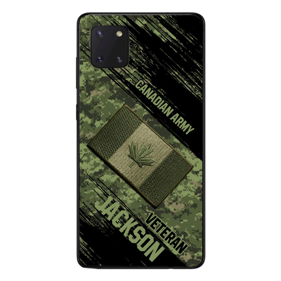 Personalized Canadian Army Veteran Camo Phone Case Printed QTDT2903