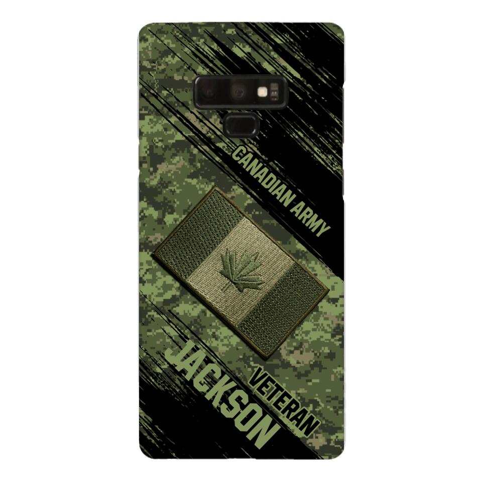 Personalized Canadian Army Veteran Camo Phone Case Printed QTDT2903